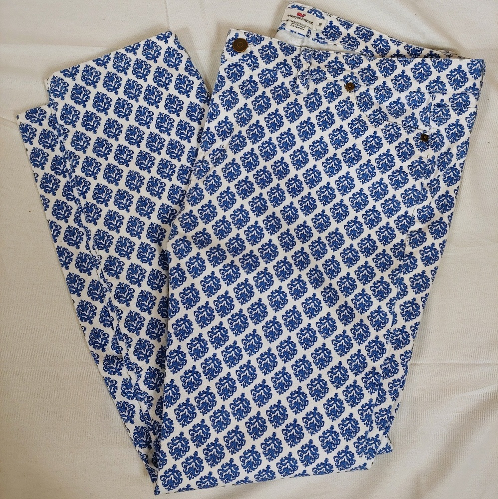 Vineyard Vines Blue Patterned Denim Pants